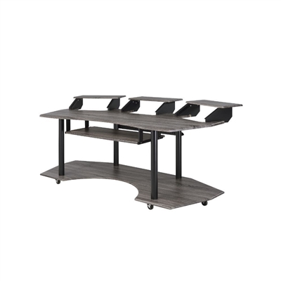 Eleazar 83" Computer Desk in Black Oak Finish by Acme - 92895