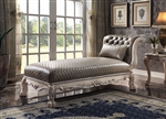 Dresden Chaise in PU & Vintage Bone White Finish by Acme - 96275