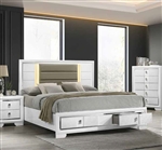 Elain Bed in White Finish by Acme - BD02018Q