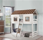 Inara Twin/Twin Bunk Bed in White & Rustic Oak Finish by Acme - BD02051