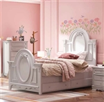 Flora Twin Panel Bed in Gray Finish by Acme - BD02210T