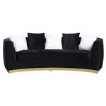 Achelle Sofa in Black Velvet Finish by Acme - LV01045