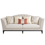 Tayden Sofa in Beige Velvet & Black Finish by Acme - LV01155