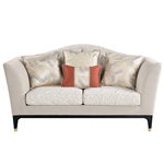 Tayden Loveseat in Beige Velvet & Black Finish by Acme - LV01156