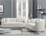 Odette 2 Piece Sofa Set in Beige Chenille Finish by Acme - LV01917-S