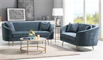 Nakendra 2 Piece Sofa Set in Cobalt Blue Chenille Finish by Acme - LV01920-S