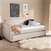 Ally Sofa Daybed with Trundle in Beige Fabric Finish by Baxton Studio - BAX-Ally-Beige-Daybed