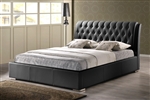 Bianca Bed in Black Finish by Baxton Studio - BAX-BBT6203-Black-Bed