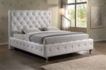 Stella Bed in White Finish by Baxton Studio - BAX-BBT6220-White-King