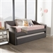 Barnstorm Daybed with Trundle in Grey Fabric Finish by Baxton Studio - BAX-CF8755-Grey-Day Bed