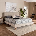 Naya Platform Bed in Beige Fabric Finish by Baxton Studio - BAX-CF9061-Beige-King