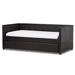 Frank Daybed with Trundle in Black Faux Leather Finish by Baxton Studio - BAX-Frank-Black-Daybed