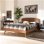 Keagan Platform Bed in Walnut Brown Finish by Baxton Studio - BAX-MG-2200-1-Ash Walnut-Queen