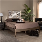 Laure Platform Bed in Weathered Grey Oak Finish by Baxton Studio - BAX-MG0011-Weather Grey-King