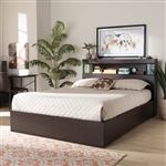 Blaine Platform Storage Bed in Dark Brown Finish by Baxton Studio - BAX-SEBED1302026-Modi Wenge-Queen