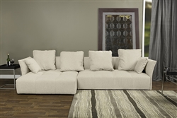 Baxton Studio Abbott Contemporary Beige Fabric Left Facing Sectional Sofa by Wholesale Interiors - BAX-TD4905