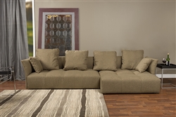 Baxton Studio Abbott Contemporary Brown Fabric Right Facing Sectional Sofa by Wholesale Interiors - BAX-TD4905-B