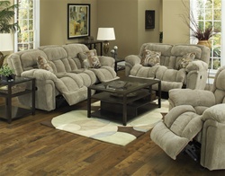 Tundra 2 Piece Reclining Sofa Set in Sage Fabric Upholstery by Catnapper - 1331-S-S