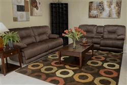 Noble 2 Piece Lay Flat Reclining Set in Espresso Fabric by Catnapper - 1361-E-SET
