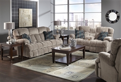 Concord 2 Piece "Lay Flat" Reclining Sofa Set in "Smoke" Color Fabric by Catnapper - 1421-S-SM