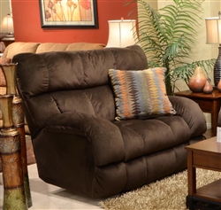 Siesta Lay Flat Recliner in "Chocolate" Color Fabric by Catnapper - 1760-7