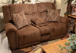 Stafford Lay Flat Reclining Loveseat in "Tobacco" Color Fabric by Catnapper - 1779-T