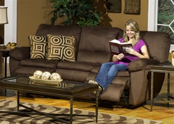 Durango Reclining Sofa in Cocoa Color Fabric by Catnapper - 1841
