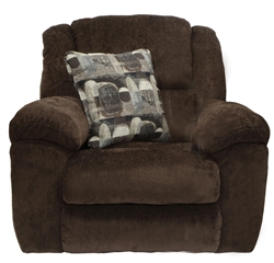 Transformer Chaise Swivel Glider Recliner in Chocolate Fabric by Catnapper - 1940-5-C