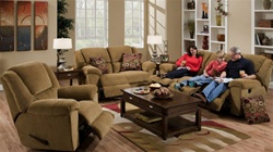 Transformer 2 Piece Reclining Sofa Set in Beige Fabric by Catnapper - 19445-2