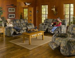 Lodge 2 Piece Manual Recline Sofa Set in Camouflage Cover by Catnapper - 3781-S