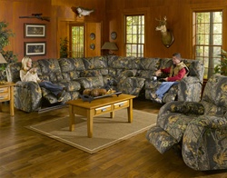 Lodge 3 Piece Manual Recline Sectional in Camouflage Cover by Catnapper - 3781-SEC