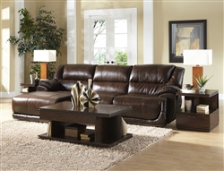 Park Avenue 3 Piece POWER Reclining Sectional in Java Leather by Catnapper - 416-03P