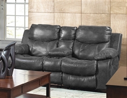 Catalina Leather Reclining Console Loveseat by Catnapper - 4319