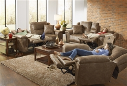 Collin Leather 2 Piece Lay Flat Reclining Set by Catnapper - 4321-2