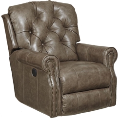 Davidson Rocker Recliner in Smoke Leather by Catnapper - 4604-2-S