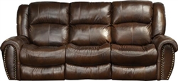 Jordan Lay Flat Reclining Sofa in Tobacco Leather by Catnapper - 4661
