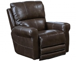 Hoffner Swivel Glider Recliner in Chocolate Leather by Catnapper - 4766-5-CH