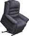 Soother Power Lift Full Lay-Out Chaise Recliner with Heat and Massage in Smoke Fabric by Catnapper - 4825-G