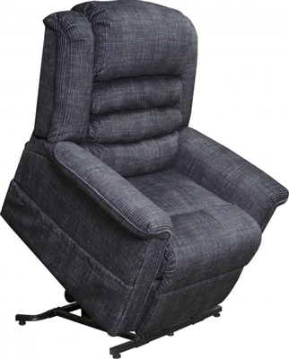 Soother Power Lift Full Lay-Out Chaise Recliner with Heat and Massage in Smoke Fabric by Catnapper - 4825-G