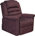 Soother Power Lift Full Lay-Out Chaise Recliner with Heat and Massage in Wine Fabric by Catnapper - 4825-V