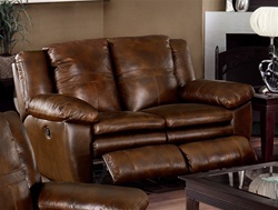 Sonoma Dual Reclining Love Seat in Sable Color Leather by Catnapper - 4972