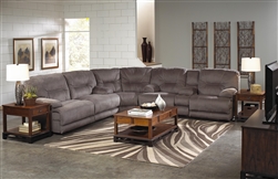 Noble 3 Piece POWER Lay Flat Reclining Sectional in Slate Fabric by Catnapper - 61361-S-SEC