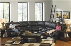 Perez 3 Piece Leather Power Reclining Sectional by Catnapper - 64141-SEC