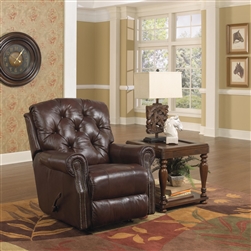 Davidson POWER Rocker Recliner in Bordeaux Leather by Catnapper - 64604-2-B