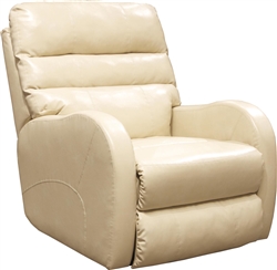 Searcy POWER Wall Hugger Recliner in Parchment Leather Like Fabric by Catnapper - 64747-4-P