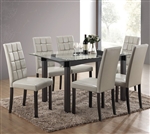 Zora 5 Piece Dining Set in Grey Finish by Crown Mark - CM-1220