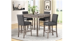 Wren 5 Piece Counter Height Dining Set in Light Brown & Oak Finish by Crown Mark - CM-1714