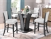 Camelia 5 Piece Counter Height Dining Set in Dove Gray Finish by Crown Mark - CM-1716-RD-DV