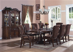 Estelle Complete Dining Set China Included in Cherry Finish by Crown Mark - 2120C