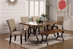 Emmett 5 Piece Dining Set in Walnut Finish by Crown Mark - CM-2121